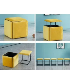 5-in-1 Transformable Space-Saving Chair - Versatile Folding Seat