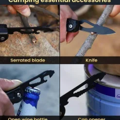 14-in-1-Camping-Multifunktionswerkzeug aus Edelstahl – Tragbares Allzweckwerkzeug für den Außenbereich