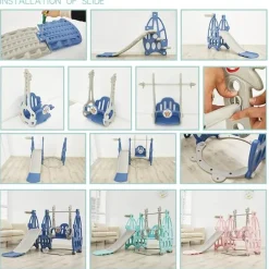 Indoor-Spielplatz-Rutschenset für Kinder – Multifunktionales Spielgerät