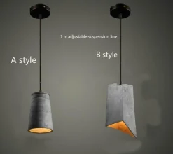 Industrial Hanging Light Fixture - Vintage Retro Loft Droplight