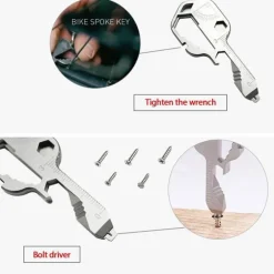 24-in-1-EDC-Werkzeug in Schlüsselform – Multifunktions-Überlebensgerät
