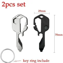 24-in-1-EDC-Werkzeug in Schlüsselform – Multifunktions-Überlebensgerät