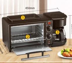 3-in-1-Frühstücksofen – Multifunktionales Küchengerät