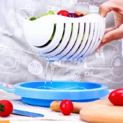 3-in-1-Gemüseschneider – Küchenwerkzeug zur Lebensmittelzubereitung, Abtropfgestell