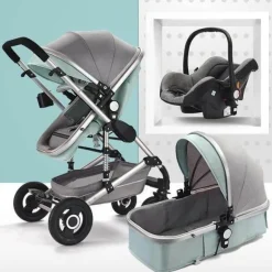 3-in-1-Kinderwagen – Modernes, multifunktionales Hochlandschaftsdesign
