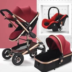 3-in-1-Kinderwagen – Modernes, multifunktionales Hochlandschaftsdesign