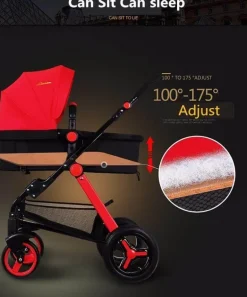 3-in-1-Kinderwagen im europäischen Stil mit Korbwagen