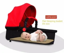 3-in-1-Kinderwagen im europäischen Stil mit Korbwagen