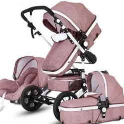 3-in-1-Kinderwagen im europäischen Stil mit Korbwagen