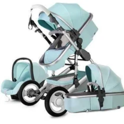 3-in-1-Kinderwagen im europäischen Stil mit Korbwagen