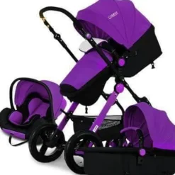 3-in-1-Kinderwagen im europäischen Stil mit Korbwagen