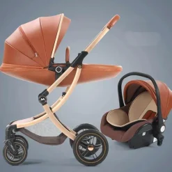 3-in-1-Kinderwagen im futuristischen Stil – vielseitiges Reisesystem