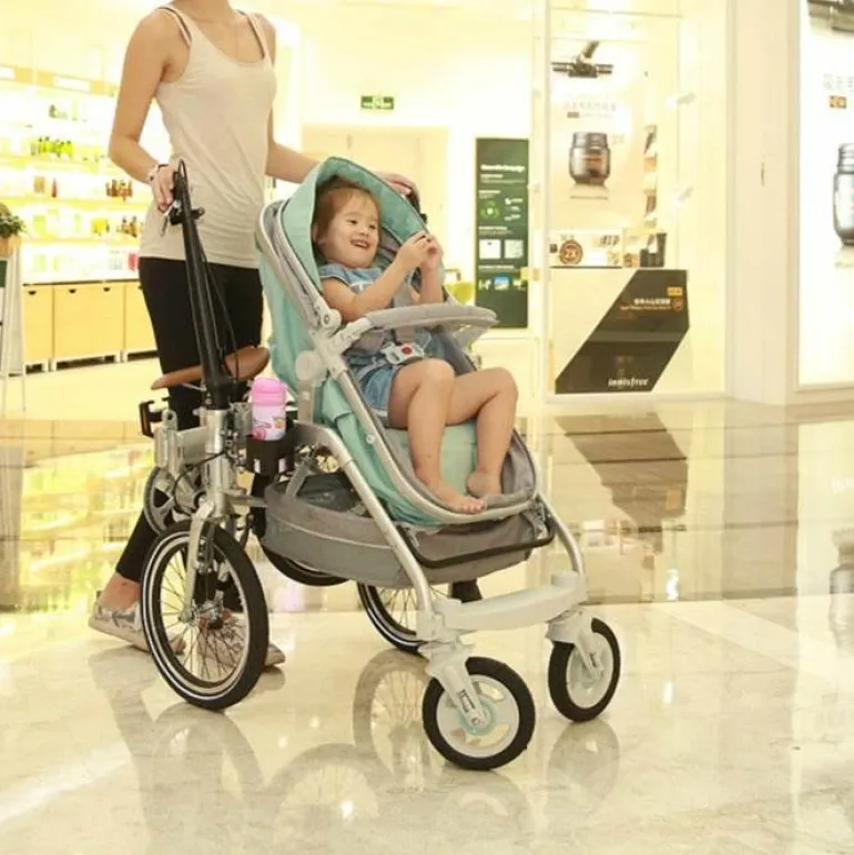 2-in-1-Kinderwagenfahrrad - Umbaubares Lastenfahrrad