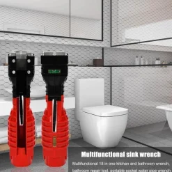 18-in-1-Klappschlüssel – Vielseitiges Multifunktionswerkzeug für Klempnerarbeiten