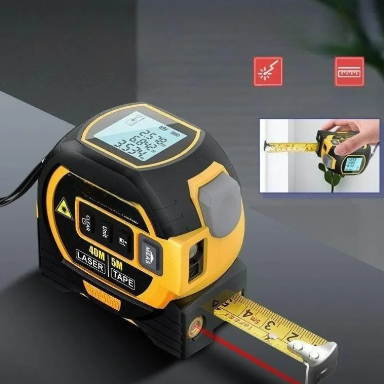 3-in-1-Laser-Maßband – Intelligentes Messwerkzeug für genaue Messungen