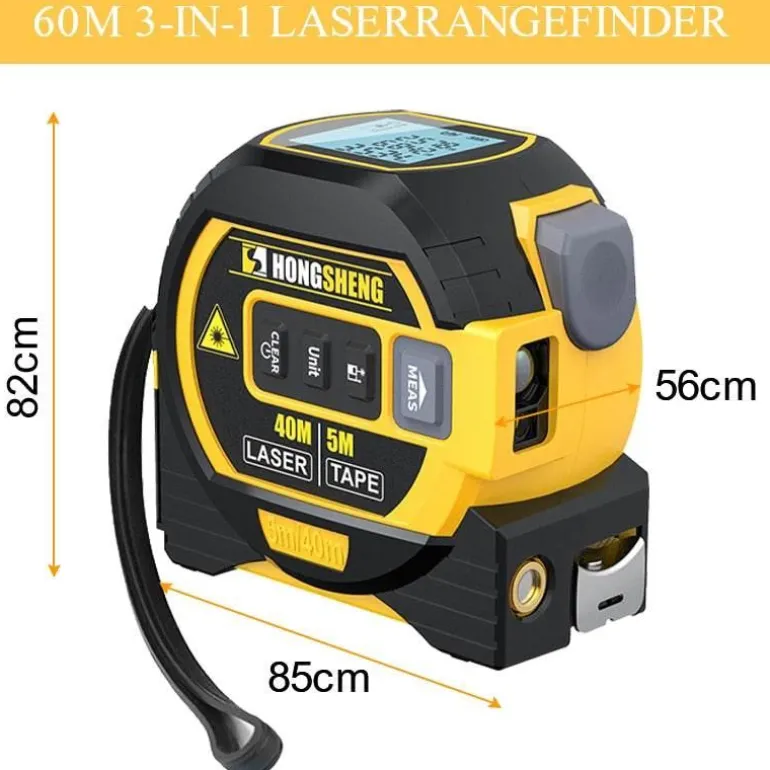 3-in-1-Laser-Maßband – Intelligentes Messwerkzeug für genaue Messungen