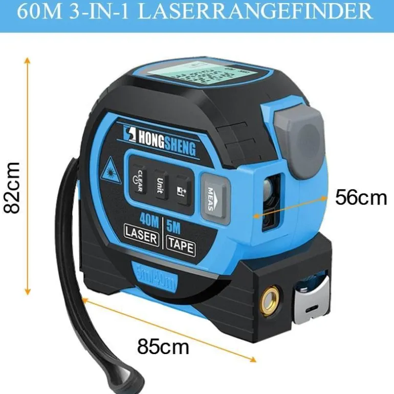 3-in-1-Laser-Maßband – Intelligentes Messwerkzeug für genaue Messungen