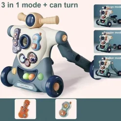 3-in-1-Lauflernwagen für Babys – Anti-Rollover-Wagen