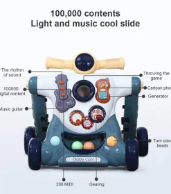 3-in-1-Lauflernwagen für Babys – Anti-Rollover-Wagen