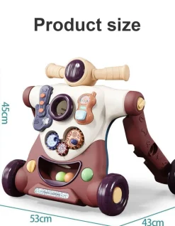 3-in-1-Lauflernwagen für Babys – Anti-Rollover-Wagen