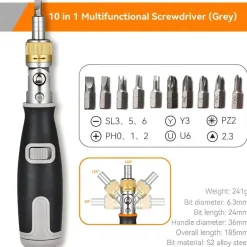 10-in-1-Mehrwinkel-Ratschenschraubendreher – Tragbares Werkzeug für vielseitigen Einsatz
