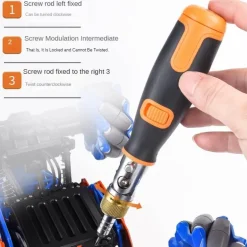 10-in-1-Mehrwinkel-Ratschenschraubendreher – Tragbares Werkzeug für vielseitigen Einsatz