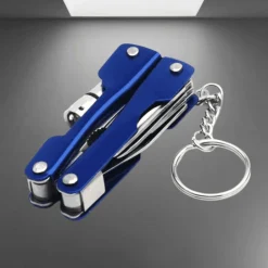 9-in-1-Multitool aus Aluminium mit Schlüsselanhänger – kompaktes, tragbares Entdeckerwerkzeug