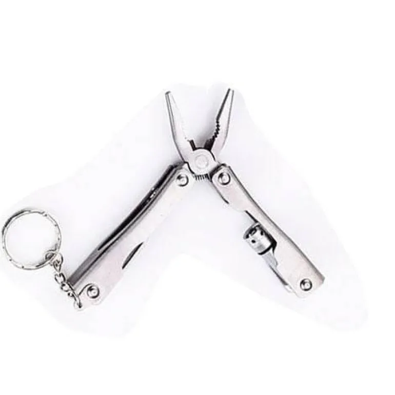 9-in-1-Multitool aus Aluminium mit Schlüsselanhänger – kompaktes, tragbares Entdeckerwerkzeug
