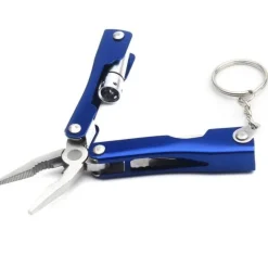 9-in-1-Multitool aus Aluminium mit Schlüsselanhänger – kompaktes, tragbares Entdeckerwerkzeug