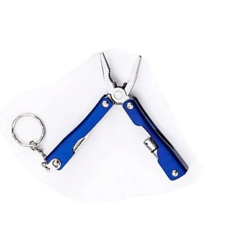 9-in-1-Multitool aus Aluminium mit Schlüsselanhänger – kompaktes, tragbares Entdeckerwerkzeug