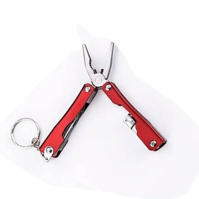 9-in-1-Multitool aus Aluminium mit Schlüsselanhänger – kompaktes, tragbares Entdeckerwerkzeug