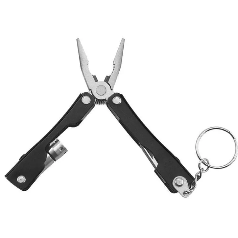 9-in-1-Multitool aus Aluminium mit Schlüsselanhänger – kompaktes, tragbares Entdeckerwerkzeug