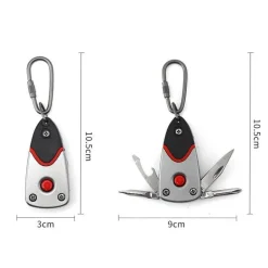 6-in-1-Multitool-Schlüsselanhänger aus Edelstahl – Adventure Essential