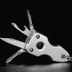 6-in-1-Multitool-Schlüsselanhänger aus Edelstahl – Adventure Essential