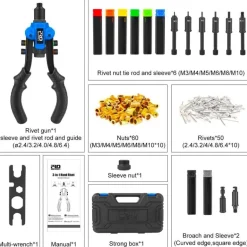 3-in-1-Nietmuttern-Werkzeugsatz – Handniet- und Mutternsetzer-Set