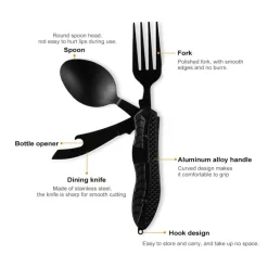 4-in-1-Reiseutensilienset – Tragbares Besteckwerkzeug