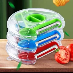 3-in-1-Schäler aus Edelstahl – vielseitiges Küchengerät