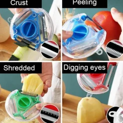 3-in-1-Schäler aus Edelstahl – vielseitiges Küchengerät