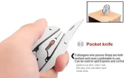 6-in-1-Schlüsselanhänger-Werkzeugset – Faltbares Reise- und Camping-Essential