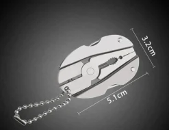 6-in-1-Schlüsselanhänger-Werkzeugset – Faltbares Reise- und Camping-Essential