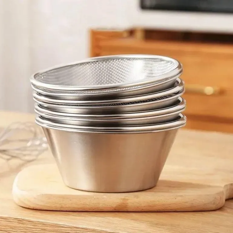2-in-1-Siebset aus Edelstahl – Küchenkochwerkzeug