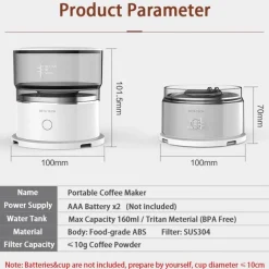 Intelligente Mini-Kaffeemaschine – Automatische Brühmaschine