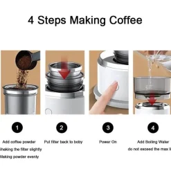 Intelligente Mini-Kaffeemaschine – Automatische Brühmaschine