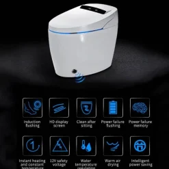 Intelligente selbstreinigende Toilette – elegantes futuristisches Design