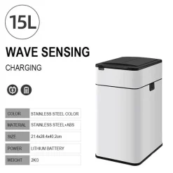 Intelligenter automatischer Sensor-Mülleimer aus Edelstahl