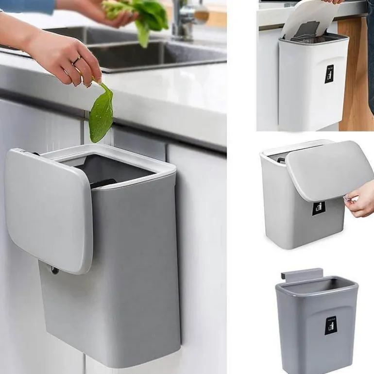 Intelligenter Mülleimer zur Wandmontage – kompaktes Design für platzsparende Aufbewahrung