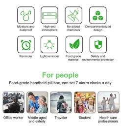 Intelligenter Pillen-Organizer mit Alarm – Automatische Erinnerungsbox