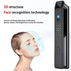 Intelligentes Fingerabdruck-Türschloss - Sicherheitsschloss mit automatischer Gesichtserkennung