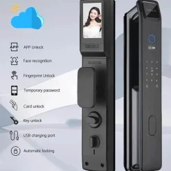 Intelligentes Fingerabdruck-Türschloss - Sicherheitsschloss mit automatischer Gesichtserkennung