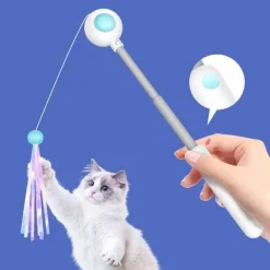 Interaktiver Katzen-Teaser-Stick – Spannendes Spaßspielzeug für Katzen
